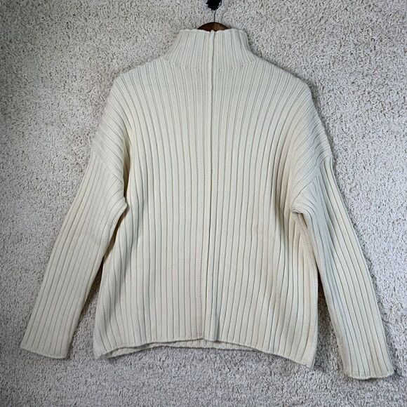 LITA by Ciara NWT Cream Long Sleeve Rubbed Turtle Neck Sweater Women’s Size S - Picture 2 of 8